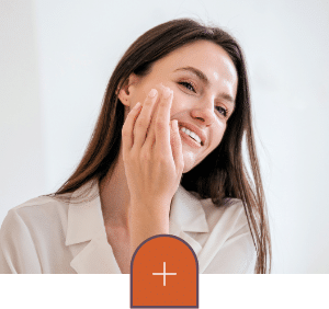 a woman looking at the camera